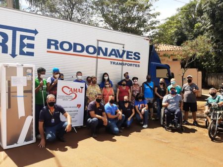 ENTREGA DA GELADEIRA DA CAMPANHA DOAO CONSCIENTE EM PARCERIA COM RTE RODONAVES